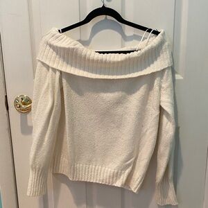 BP Off-Shoulder Cream Sweater